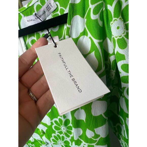 Faithfull the Brand La Berben Mini Dress Cleo Floral Print Dress NWT Sz. 4 - Picture 7 of 9